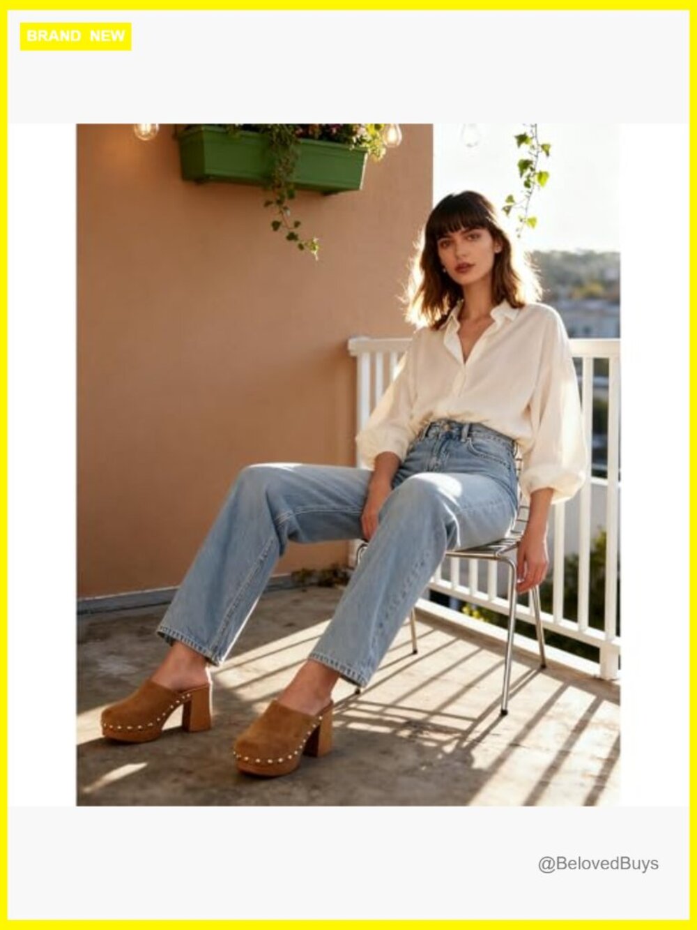 Women Platform Clogs Mules High Heel Cork Slip On Studded Closed Toe Sandals - Picture 2 of 7